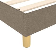 Vidaxl Box spring postelja z vzmetnico taupe 160x200 cm blago