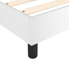 Vidaxl Box spring postelja z vzmetnico bela 180x200 cm umetno usnje