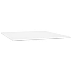 Vidaxl Box spring postelja z vzmetnico bela 180x200 cm umetno usnje