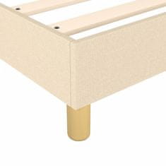 Vidaxl Box spring postelja z vzmetnico krem 200x200 cm blago