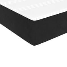Vidaxl Box spring postelja z vzmetnico črna 200x200 cm žamet