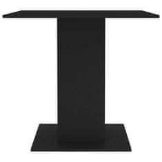 Vidaxl Jedilna miza črna 80x80x75 cm iverna plošča