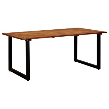 Vidaxl Vrtna miza z nogami U oblike 180x90x75 cm trden akacijev les
