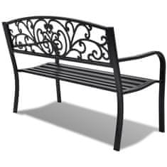 Vidaxl Vrtna klop 127 cm lito železo črne barve