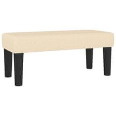 Vidaxl Box spring postelja z vzmetnico krem 80x200 cm blago
