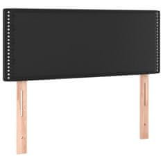 Vidaxl Box spring postelja z vzmetnico LED črna 80x200 cm umetno usnje