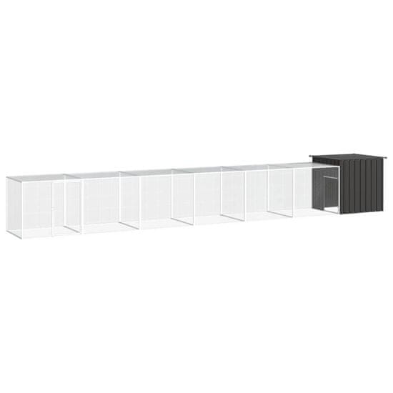 Vidaxl Kokošnjak antracit 700x91x100 cm pocinkano jeklo