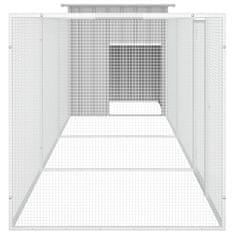 Greatstore Kokošnjak siv 400x91x100 cm pocinkano jeklo