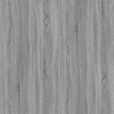 Greatstore Stranska mizica siva sonoma 55x38x45 cm inženirski les
