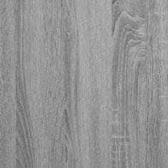 Greatstore Stranska mizica siva sonoma 50x46x50 cm inženirski les