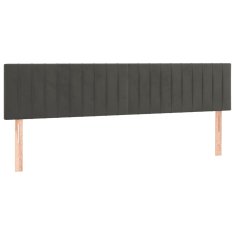 Vidaxl Box spring postelja z vzmetnico temno siva 200x200 cm žamet