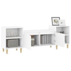 Vidaxl TV omarica bela 160x35x55 cm inženirski les