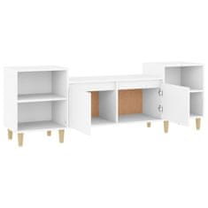 Vidaxl TV omarica bela 160x35x55 cm inženirski les