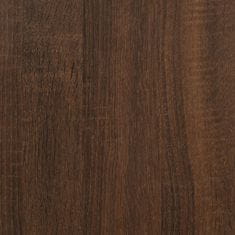Vidaxl Klubska mizica rjavi hrast 90x44,5x45 cm inženirski les