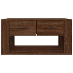 Vidaxl Klubska mizica rjavi hrast 80x50x40 cm inženirski les