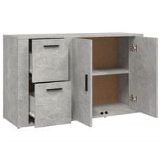 Vidaxl Komoda betonsko siva 100x33x59,5 cm inženirski les