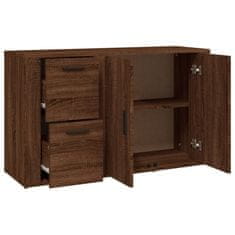 Vidaxl Komoda rjav hrast 100x33x59,5 cm inženirski les