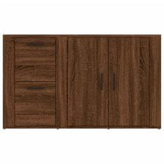 Vidaxl Komoda rjav hrast 100x33x59,5 cm inženirski les