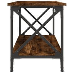 Vidaxl Stranska mizica dimljen hrast 55x38x45 cm inženirski les