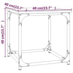 Greatstore Stranska mizica siva sonoma 40x40x40 cm inženirski les