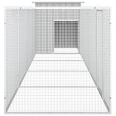 Greatstore Kokošnjak siv 500x91x100 cm pocinkano jeklo