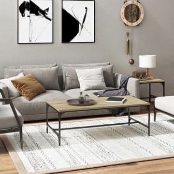 Greatstore Klubska mizica sonoma hrast 80x50x35 cm inženirski les