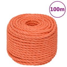 Vidaxl Delovna vrv oranžna 24mm 100 m polipropilen