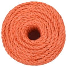 Vidaxl Delovna vrv oranžna 16 mm 50 m polipropilen