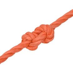 Vidaxl Delovna vrv oranžna 10 mm 50 m polipropilen
