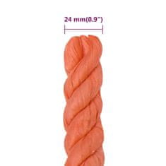 Vidaxl Delovna vrv oranžna 24 mm 50 m polipropilen