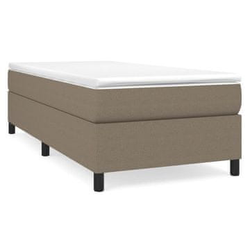 Vidaxl Box spring postelja z vzmetnico taupe 90x190 cm blago