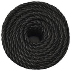 Greatstore Delovna vrv črna 12 mm 50 m polipropilen
