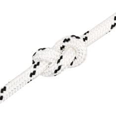 Vidaxl Pletena vrv za čoln bela 18 mm x 25 m poliester