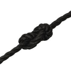 Vidaxl Delovna vrv črna 24 mm 25 m polipropilen