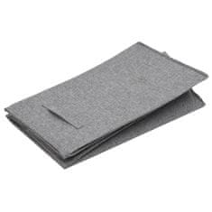 Vidaxl Zložljiva košara za perilo siva 64,5x34,5x59 cm lanena tkanina