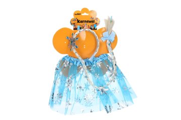karneval - modro krilo za princeso z naglavnim trakom