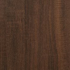 Vidaxl Kopalniška omarica rjav hrast 60x32x53,5 cm inženirski les