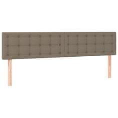 Vidaxl Box spring postelja z vzmetnico taupe 180x200 cm blago