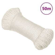 Vidaxl Delovna vrv bela 8 mm 50 m polipropilen