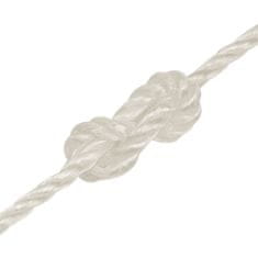 Vidaxl Delovna vrv bela 8 mm 100 m polipropilen