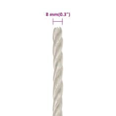 Greatstore Delovna vrv bela 8 mm 25 m polipropilen