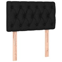 Vidaxl Box spring postelja z vzmetnico črna 80x200 cm blago