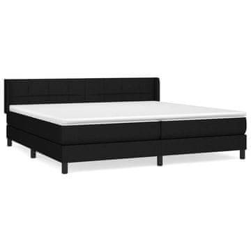 Vidaxl Box spring postelja z vzmetnico črn 200x200 cm blago