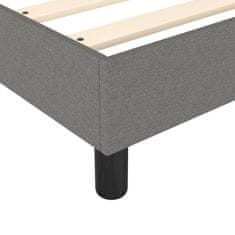 Vidaxl Box spring postelja z vzmetnico temno siva 180x200 cm blago