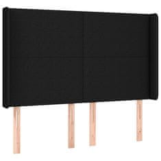 Vidaxl Box spring postelja z vzmetnico črna 140x200 cm blago