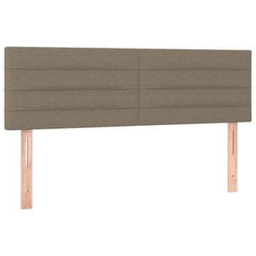 Vidaxl Posteljno vzglavje taupe 144x5x78/88 cm blago
