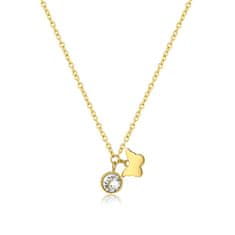 S'Agapõ SKT26 Lucky Light Crystal Butterfly pozlačena ogrlica