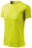 Majica z asimetričnim izrezom, neonsko rumena, XL