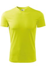 Malfini Majica z asimetričnim izrezom, neonsko rumena, XL