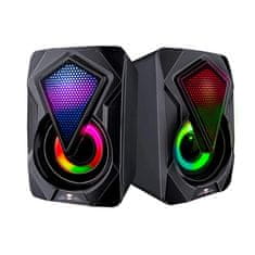 Northix 2x Gaming zvočnika - RGB 